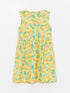 LC Waikiki Crew Neck Patterned Girl Dress